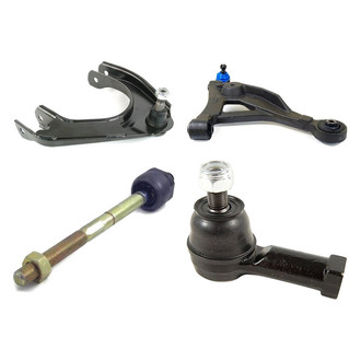 Mevotech® - Supreme™ Front Passenger Side Lower and Upper Control Arm with Ball Joint and Tie Rod End Kit