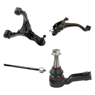 Mevotech® - Supreme™ Front Passenger Side Lower and Upper Control Arm with Ball Joint and Tie Rod End Kit