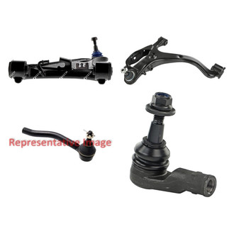 Mevotech® - Supreme™ Front Passenger Side Lower and Upper Control Arm with Ball Joint and Tie Rod End Kit