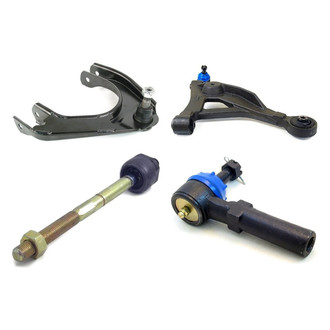Mevotech® - Supreme™ Front Passenger Side Lower and Upper Control Arm with Ball Joint and Tie Rod End Kit