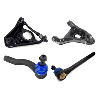 Mevotech® - Supreme™ Front Passenger Side Lower and Upper Control Arm with Ball Joint and Tie Rod End Kit