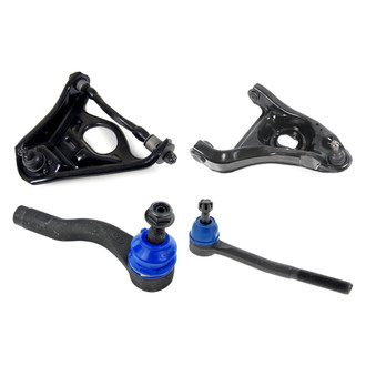 Mevotech® - Supreme™ Front Passenger Side Lower and Upper Control Arm with Ball Joint and Tie Rod End Kit