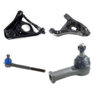 Mevotech® - Supreme™ Front Passenger Side Lower and Upper Control Arm with Ball Joint and Tie Rod End Kit