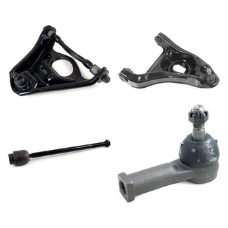 Mevotech® - Supreme™ Front Passenger Side Lower and Upper Control Arm with Ball Joint and Tie Rod End Kit