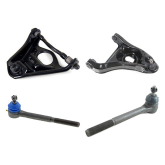 Mevotech® - Supreme™ Front Passenger Side Lower and Upper Control Arm with Ball Joint and Tie Rod End Kit