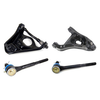 Mevotech® - Supreme™ Front Passenger Side Lower and Upper Control Arm with Ball Joint and Tie Rod End Kit