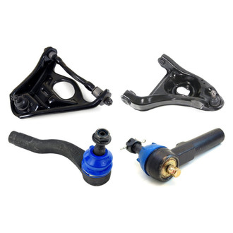 Mevotech® - Supreme™ Front Passenger Side Lower and Upper Control Arm with Ball Joint and Tie Rod End Kit