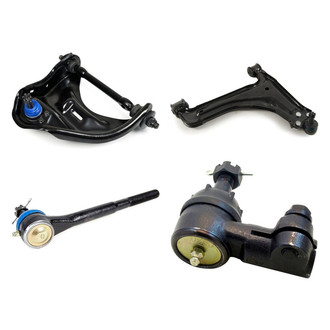 Mevotech® - Supreme™ Front Passenger Side Lower and Upper Control Arm with Ball Joint and Tie Rod End Kit