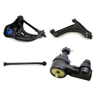 Mevotech® - Supreme™ Front Passenger Side Lower and Upper Control Arm with Ball Joint and Tie Rod End Kit