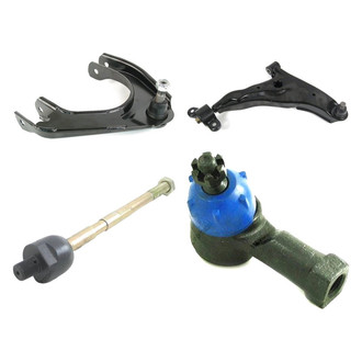 Mevotech® - Supreme™ Front Passenger Side Lower and Upper Control Arm with Ball Joint and Tie Rod End Kit