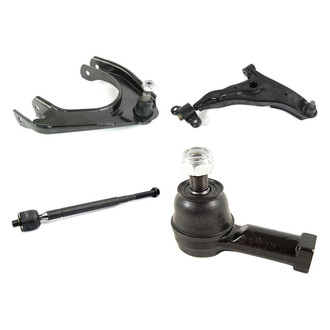 Mevotech® - Supreme™ Front Passenger Side Lower and Upper Control Arm with Ball Joint and Tie Rod End Kit