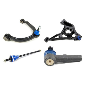 Mevotech® - Supreme™ Front Passenger Side Lower and Upper Control Arm with Ball Joint and Tie Rod End Kit