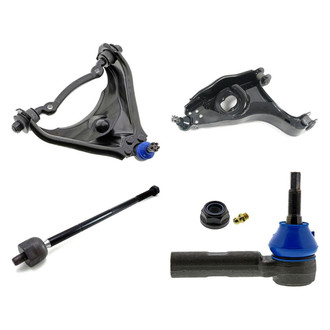 Mevotech® - Supreme™ Front Passenger Side Lower and Upper Control Arm with Ball Joint and Tie Rod End Kit