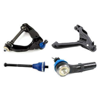 Mevotech® - Supreme™ Front Passenger Side Lower and Upper Control Arm with Ball Joint and Tie Rod End Kit