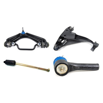 Mevotech® - Supreme™ Front Passenger Side Lower and Upper Control Arm with Ball Joint and Tie Rod End Kit