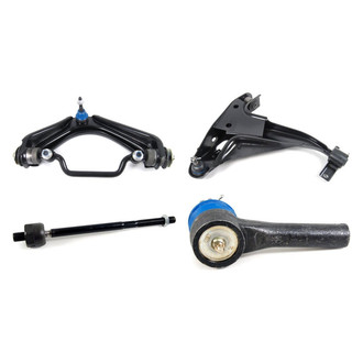 Mevotech® - Supreme™ Front Passenger Side Lower and Upper Control Arm with Ball Joint and Tie Rod End Kit