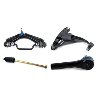 Mevotech® - Supreme™ Front Passenger Side Lower and Upper Control Arm with Ball Joint and Tie Rod End Kit