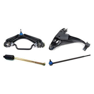 Mevotech® - Supreme™ Front Passenger Side Lower and Upper Control Arm with Ball Joint and Tie Rod End Kit