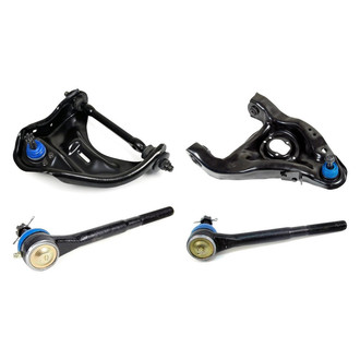 Mevotech® - Supreme™ Front Passenger Side Lower and Upper Control Arm with Ball Joint and Tie Rod End Kit