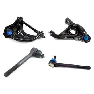 Mevotech® - Supreme™ Front Passenger Side Lower and Upper Control Arm with Ball Joint and Tie Rod End Kit
