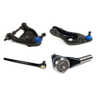 Mevotech® - Supreme™ Front Passenger Side Lower and Upper Control Arm with Ball Joint and Tie Rod End Kit