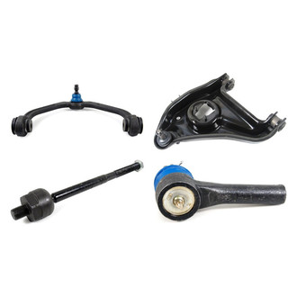 Mevotech® - Supreme™ Front Passenger Side Lower and Upper Control Arm with Ball Joint and Tie Rod End Kit