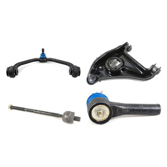 Mevotech® - Supreme™ Front Passenger Side Lower and Upper Control Arm with Ball Joint and Tie Rod End Kit
