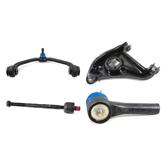 Mevotech® - Supreme™ Front Passenger Side Lower and Upper Control Arm with Ball Joint and Tie Rod End Kit