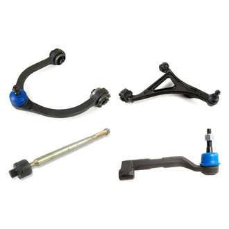 Mevotech® - Supreme™ Front Passenger Side Lower and Upper Control Arm with Ball Joint and Tie Rod End Kit