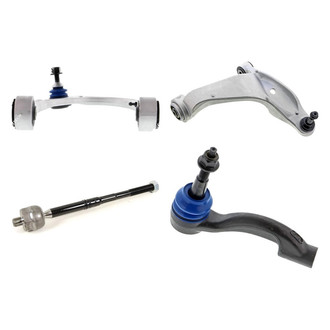 Mevotech® - Supreme™ Front Passenger Side Lower and Upper Control Arm with Ball Joint and Tie Rod End Kit