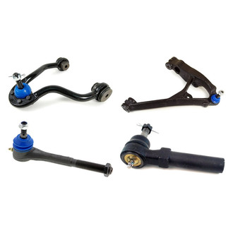 Mevotech® - Supreme™ Front Passenger Side Lower and Upper Control Arm with Ball Joint and Tie Rod End Kit