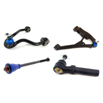 Mevotech® - Supreme™ Front Passenger Side Lower and Upper Control Arm with Ball Joint and Tie Rod End Kit