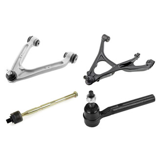 Mevotech® - Supreme™ Front Passenger Side Lower and Upper Control Arm with Ball Joint and Tie Rod End Kit