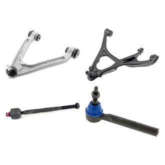 Mevotech® - Supreme™ Front Passenger Side Lower and Upper Control Arm with Ball Joint and Tie Rod End Kit