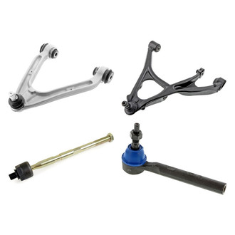 Mevotech® - Supreme™ Front Passenger Side Lower and Upper Control Arm with Ball Joint and Tie Rod End Kit