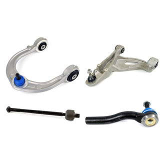 Mevotech® - Supreme™ Front Passenger Side Lower and Upper Control Arm with Ball Joint and Tie Rod End Kit
