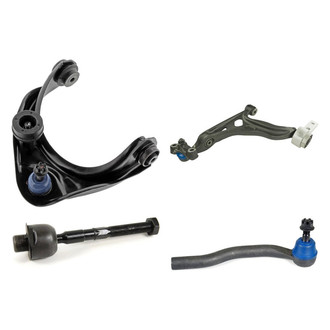 Mevotech® - Supreme™ Front Passenger Side Lower and Upper Control Arm with Ball Joint and Tie Rod End Kit