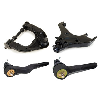 Mevotech® - Supreme™ Front Passenger Side Lower and Upper Control Arm with Ball Joint and Tie Rod End Kit