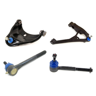 Mevotech® - Supreme™ Front Passenger Side Lower and Upper Control Arm with Ball Joint and Tie Rod End Kit