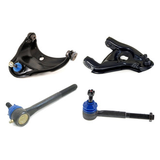 Mevotech® - Supreme™ Front Passenger Side Lower and Upper Control Arm with Ball Joint and Tie Rod End Kit