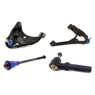 Mevotech® - Supreme™ Front Passenger Side Lower and Upper Control Arm with Ball Joint and Tie Rod End Kit