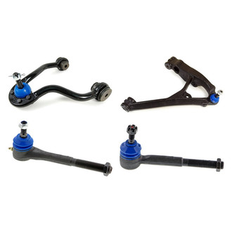 Mevotech® - Supreme™ Front Passenger Side Lower and Upper Control Arm with Ball Joint and Tie Rod End Kit