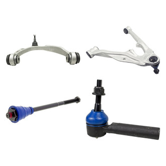 Mevotech® - Supreme™ Front Passenger Side Lower and Upper Control Arm with Ball Joint and Tie Rod End Kit