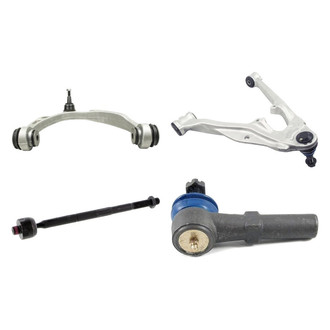 Mevotech® - Supreme™ Front Passenger Side Lower and Upper Control Arm with Ball Joint and Tie Rod End Kit