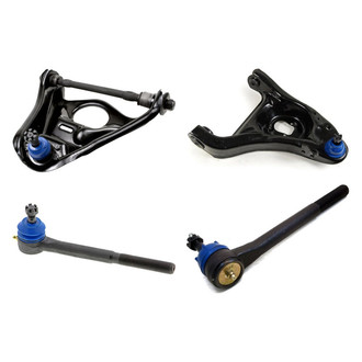 Mevotech® - Supreme™ Front Passenger Side Lower and Upper Control Arm with Ball Joint and Tie Rod End Kit