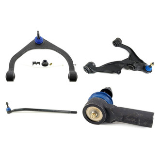 Mevotech® - Supreme™ Front Passenger Side Lower and Upper Control Arm with Ball Joint and Tie Rod End Kit