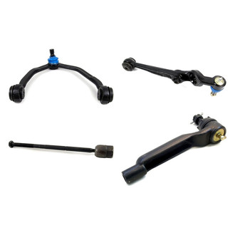 Mevotech® - Supreme™ Front Passenger Side Lower and Upper Control Arm with Ball Joint and Tie Rod End Kit