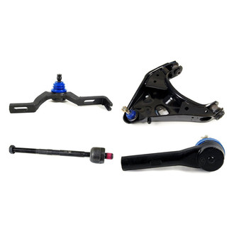 Mevotech® - Supreme™ Front Passenger Side Lower and Upper Control Arm with Ball Joint and Tie Rod End Kit