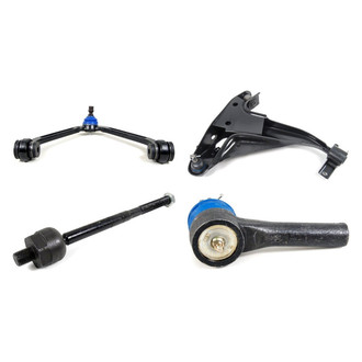 Mevotech® - Supreme™ Front Passenger Side Lower and Upper Control Arm with Ball Joint and Tie Rod End Kit