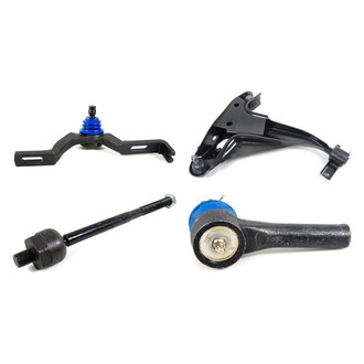 Mevotech® - Supreme™ Front Passenger Side Lower and Upper Control Arm with Ball Joint and Tie Rod End Kit